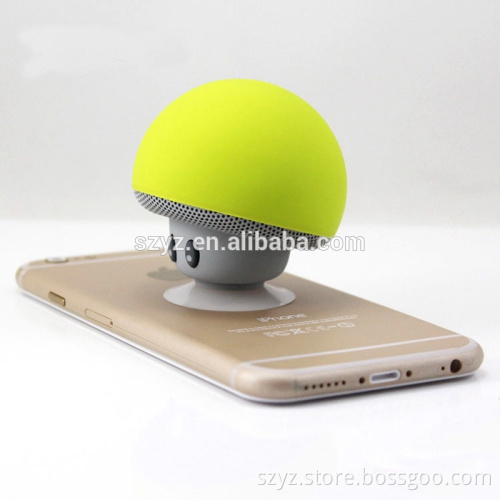 2016 Mushroom Mini Wireless Bluetooth Speaker Hands Free Sucker Cup Audio Receiver Music Stereo Subwoofer USB For Android IOS